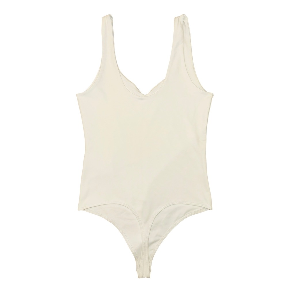 WB2‎ Abercrombie & Fitch Bodysuit XS White Soft A&F Collection One-Piece NEW